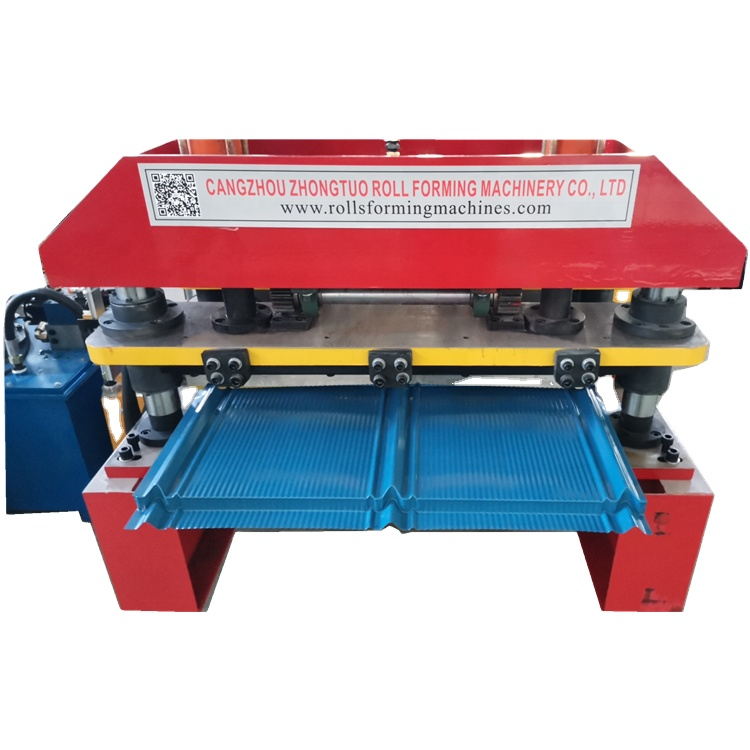 800 Indonesia latest glazed tile roofing sheet roll forming machine
